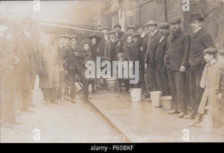 Vintage 1905 Photographie de l'épidémie de typhoïde Eastgate dans Lincoln, Lincolnshire, Angleterre, RU Banque D'Images