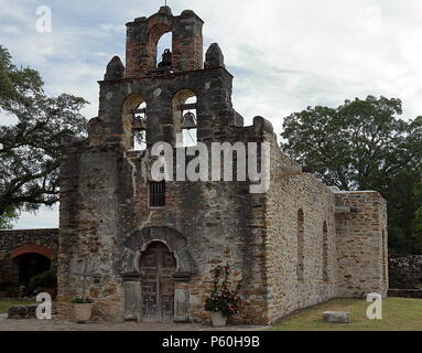 Mission Espada à San Antonio Missions National Historic Park, Texas Banque D'Images