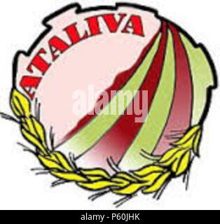 N/A. Español : Escudo de la localidad de Ataliva Santa Fe. Escudo de Ataliva El escudo fue Diseñado por Cipollatti Lara y Pablo Allasia a través de un concurso presentado por la Comisión de Cultura Comunal para la creación de un l'escudo oficial para la localidad. Forma : partido filiera circulaire de sable. En El primero sobre tapiz de su lema onu couleur toponímico de letras capitales romanas de su color y debajo lema de l'ONU de fecha de sable. En el segundo sobre tapiz de gueules tres surcos de sinople confluyentes al jefe. Ornamentos : brochantes de la Punta del flanco flancos moviente y al siniestro diest Banque D'Images