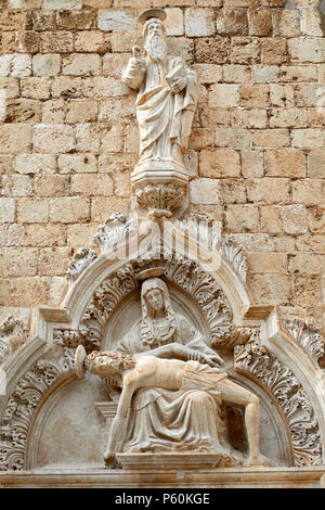 Sculptures la vieille ville de Dubrovnik Croatie Banque D'Images