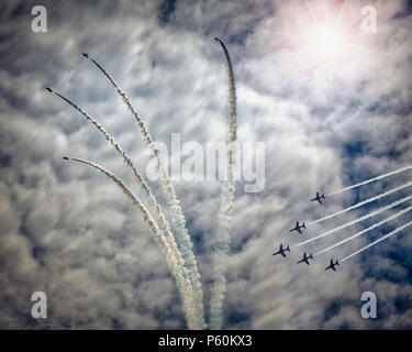 Grande-bretagne : l'équipe de voltige aérienne de la Royal Air Force Banque D'Images