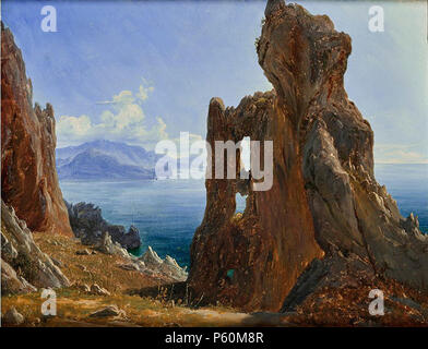 N/A. Anglais : Arco Naturale, Capri par Thomas Fearnley, avant 1833, huile sur papier . avant 1833. Thomas Fearnley 551 Arco Naturale, Capri par Thomas Fearnley Banque D'Images