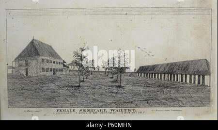 N/A. Anglais : Séminaire, Wailuku, ca. 1840. Dessiné par Edward Bailey, gravée par Kapeau. vers 1840. Edward Bailey (1814-1903) Description Le peintre américain Date de naissance/décès 1814 1903 Lieu de naissance/décès Holden Alhambra lieu d'Hawaii le contrôle d'autorité : Q5341707 VIAF:68609960 ISNI:0000 0000 6708 2400 ULAN:500116917 RCAC:no2002116909 WorldCat , gravé par Kapeau 552 Female Seminary, Wailuku, ca. 1840. Dessiné par Edward Bailey, gravée par Kapeau Banque D'Images