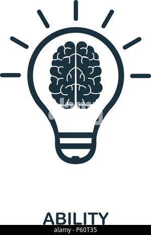 L'icône de la capacité. L'icône de style de ligne design. L'ASSURANCE-CHÔMAGE. Illustration de l'icône de la capacité. Les pictogrammes isolé sur blanc. Prêt à utiliser dans la conception de sites web, applications, logiciel, imprimer. Illustration de Vecteur