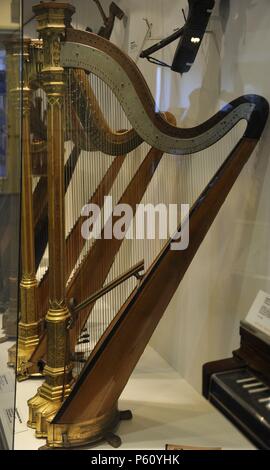 Harpe chromatique. 1906. Deutches Museum. Munich. L'Allemagne. Banque D'Images