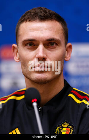 Kaliningrad, Russie, 27 juin 2018. Thomas Vermaelen de Belgique La Belgique au cours d'une conférence de presse, avant leur Coupe du Monde 2018 Groupe G match contre l'Angleterre, au stade de Kaliningrad le 27 juin 2018 à Kaliningrad, Russie. (Photo de Daniel Chesterton/phcimages.com) : PHC Crédit Images/Alamy Live News Banque D'Images