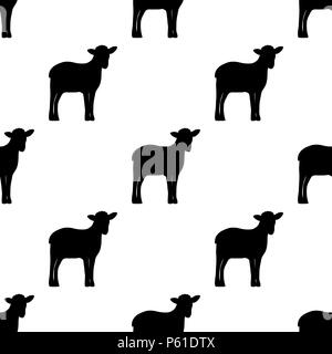 Arrière-plan transparent, silhouette d'Agneaux Illustration de Vecteur