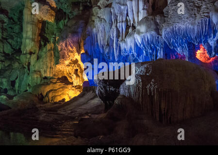 À l'intérieur des grottes, Dao Voir la baie d'Ha Long, Quảng Ninh Province, Viet Nam Banque D'Images