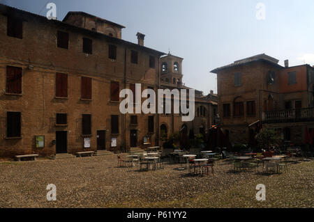 Un coin de l'histroic quart de Castelvetro di Modena, Italie, Emilia-Romanga Banque D'Images