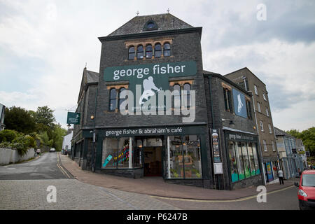 George Fisher outdoor equipment shop maintenant propriété de tiso Keswick Cumbria Lake District Angleterre UK Banque D'Images