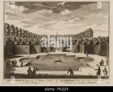 N/A. Description de l'Ouderhoeks Gesigt Nederlands : plus de laetste Kom, près de het Bergje Ouderhoek Het Huis van eigendom, Antoni van Hoek. Plus de achterste gezicht op de vijver Rémi Guastavino. Documenttype prent Vervaardiger Stopendaal, Daniël Collectie Collectie Stadsarchief Amsterdam : tekeningen en prenten Datering http://archief.amsterdam/archief/10097/010097013828 Afbeeldingsbestand 1718 Inventarissen 010097013828 . 1718. Daniel Stoopendaal (1672-1726) 411 Daniel Stoopendaal, Afb 010097013828 Banque D'Images