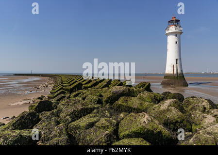 Perchaude Rock New Brighton. Nord-ouest de l'Angleterre. Banque D'Images