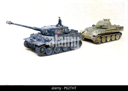 A WW2 German Tiger et Panther tank Banque D'Images