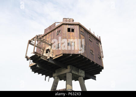 Forts Maunsell - mer de sable rouge forts désormais abandonnée Banque D'Images