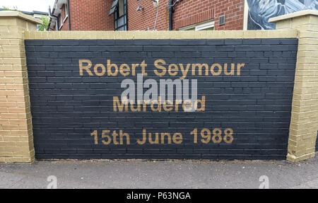 Robert Seymour murale dans l'Est de Belfast. Banque D'Images