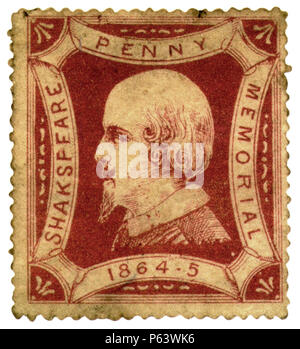 1864 Shakespeare Poster Stamp. Banque D'Images