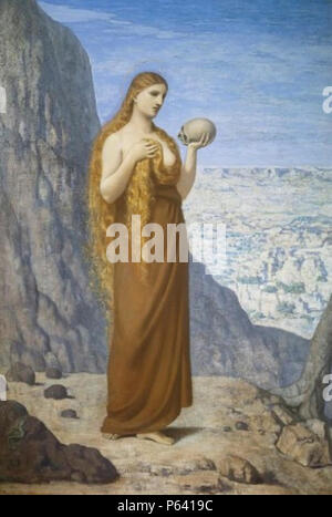 1869 Chavannes Die heilige Maria Magdalena dans der. Ancien Wüste Banque D'Images