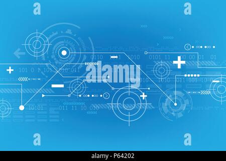 Vector abstract background dans le concept de la technologie. Illustration de Vecteur