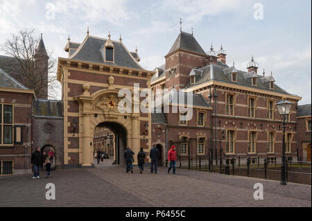 Le Mauritspoort - la porte de l'Binnenhof à La Haye, Pays-Bas Banque D'Images