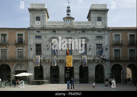 PLAZA DEL MERCADO CHICO : AYUNTAMIENTO ;. Banque D'Images