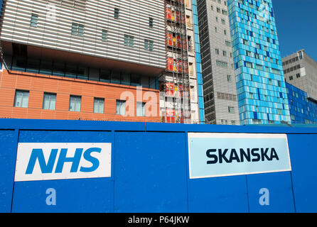 Royal London Hospital en construction de plus en plus grand de Britains nouvel hôpital, Whitechapel, East London, UK Banque D'Images