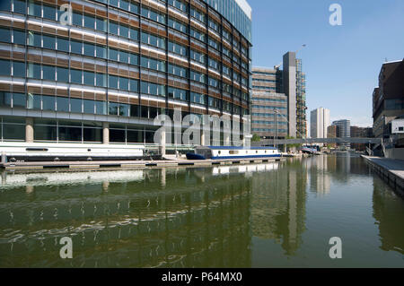 Le Point et l'eau, bassin de Paddington, Terry Farrell & Co, London, UK Banque D'Images