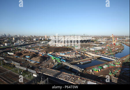 Site de construction du stade olympique, Août 2010 Banque D'Images