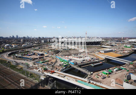 Site de construction du stade olympique, Août 2010 Banque D'Images