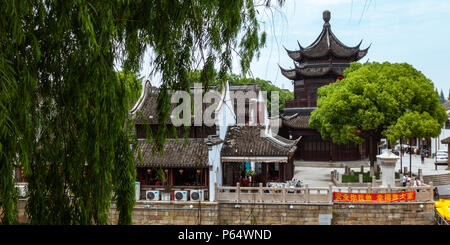 L'architecture traditionnelle et beaux paysages de Tang Shan Jie à Suzhou, Chine le 2 juin, 2018 Banque D'Images