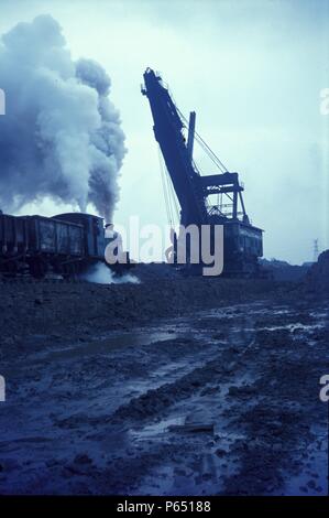 Un Kitson 0-6-0ST sur le lit de l'ironstone Northamptonshire Banque D'Images