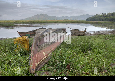 Bateaux à l'étang Banque D'Images