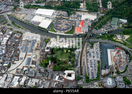 Vue aérienne dans la région de Maidstone, Kent, UK Banque D'Images