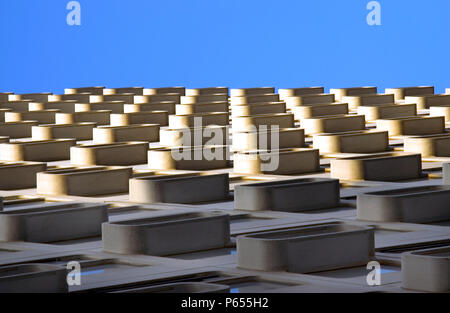 La forme abstraite du Premier Lodge Hotel, Manchester, UK Banque D'Images