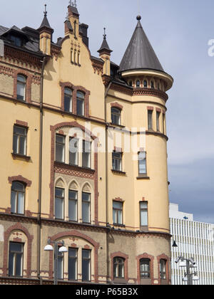 Bâtiment art nouveau dans le centre de Tampere, deuxième plus grande ville de Finlande Banque D'Images