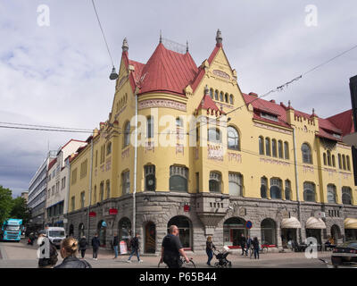 Bâtiment art nouveau dans le centre de Tampere, deuxième plus grande ville de Finlande Banque D'Images