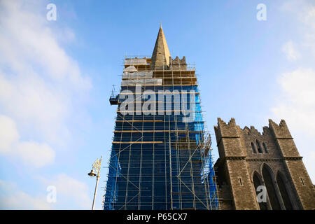 La Cathédrale St Patrick, rénovations, Dublin, Irlande, déc 2007 Banque D'Images