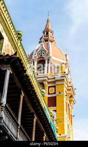 Une vue typique à Cartagena colombie Banque D'Images