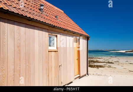 Une maison de vacances sur cvottage, Îles Scilly Tresco, Royaume-Uni. Banque D'Images