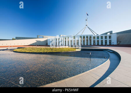 Le nouveau bâtiment du parlement australien à Canberra, Australie. Banque D'Images