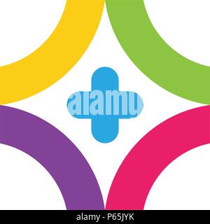 Médicaux de santé modèle Logo design illustration vectorielle Illustration de Vecteur
