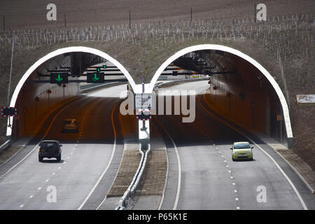 Vue d'un sur le bybass Baldock505. Les £43 millions de projet est ouvert en mars 2006, passerelle, tunnel comprend et overbridges a été construit l'usi Banque D'Images