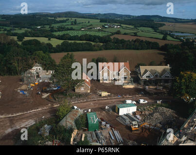 Cardiff, Cefn Mably. Développement du logement de luxe dans un parc de 5 hectares par Meadgate développeur régional Maisons. Construction de nouvelles maison individuelle de Banque D'Images