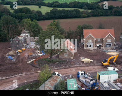 Cardiff, Cefn Mably. Développement du logement de luxe dans un parc de 5 hectares par Meadgate développeur régional Maisons. Construction de nouvelles maison individuelle de Banque D'Images