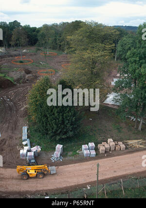 Cardiff, Cefn Mably. Développement du logement de luxe dans un parc de 5 hectares par Meadgate développeur régional Homes avec vue sur la campagne. Vue depuis le si Banque D'Images