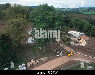 Cardiff, Cefn Mably. Développement du logement de luxe dans un parc de 5 hectares par Meadgate développeur régional Homes avec vue sur la campagne. Vue depuis le si Banque D'Images