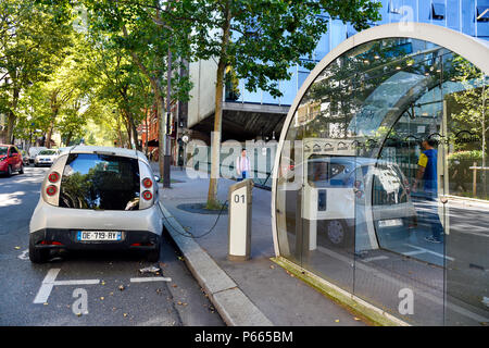 Gare Autolib' - Paris 19e - france Banque D'Images