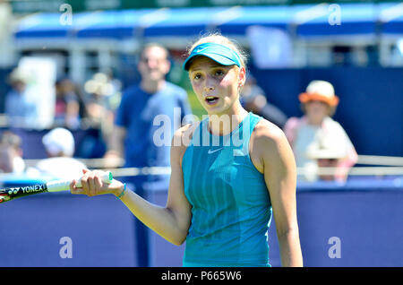 Donna Vekic (CRO) à l'affiche à l'International Nature Valley, Eastbourne 26 Juin 2018 Banque D'Images