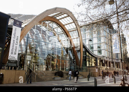 Jardin d'hiver, Sheffield, Yorkshire et Humber, région de l'Angleterre. Banque D'Images