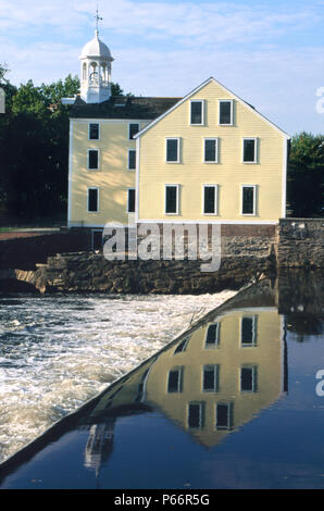 Slater's Mill, première usine de textile, Pawtucket, Rhode Island. Photographie Banque D'Images