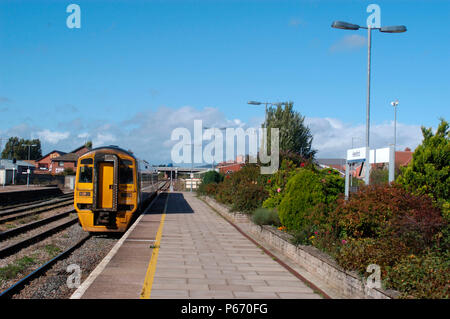 Le Great Western Railway, septembre 2004. La station de Hereford. Banque D'Images